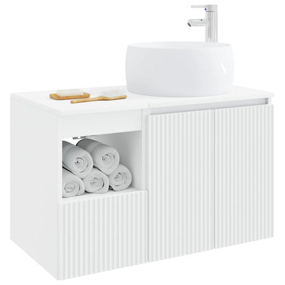 vidaXL Bathroom Furniture Set 2 pcs White Engineered Wood