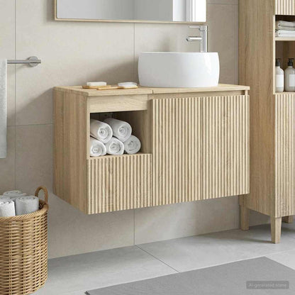 vidaXL Bathroom Furniture Set 2 pcs Sonoma Oak Engineered Wood