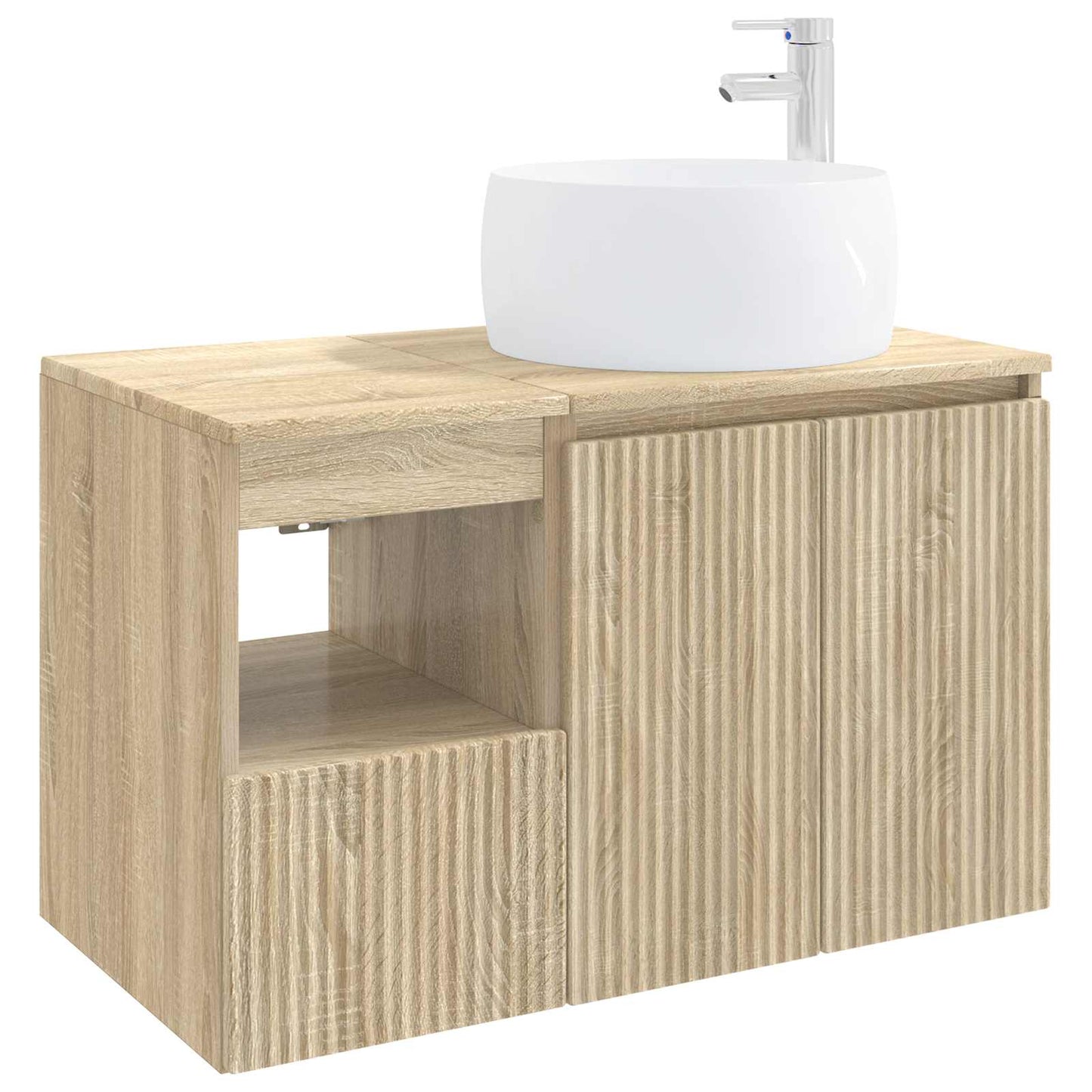 vidaXL Bathroom Furniture Set 2 pcs Sonoma Oak Engineered Wood