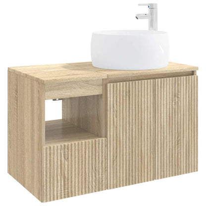 vidaXL Bathroom Furniture Set 2 pcs Sonoma Oak Engineered Wood