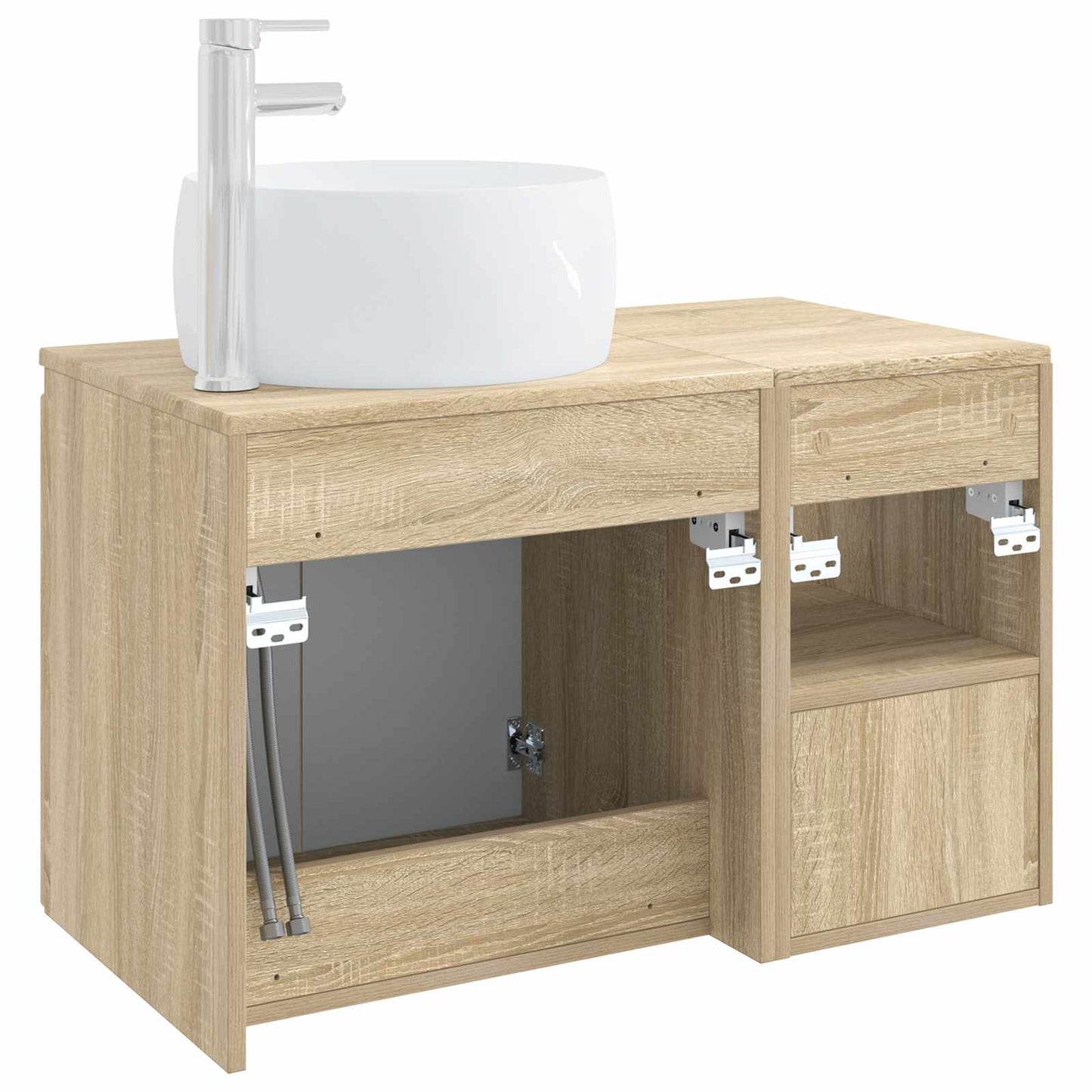 vidaXL Bathroom Furniture Set 2 pcs Sonoma Oak Engineered Wood