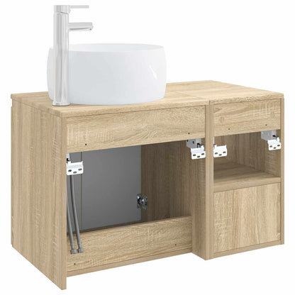 vidaXL Bathroom Furniture Set 2 pcs Sonoma Oak Engineered Wood