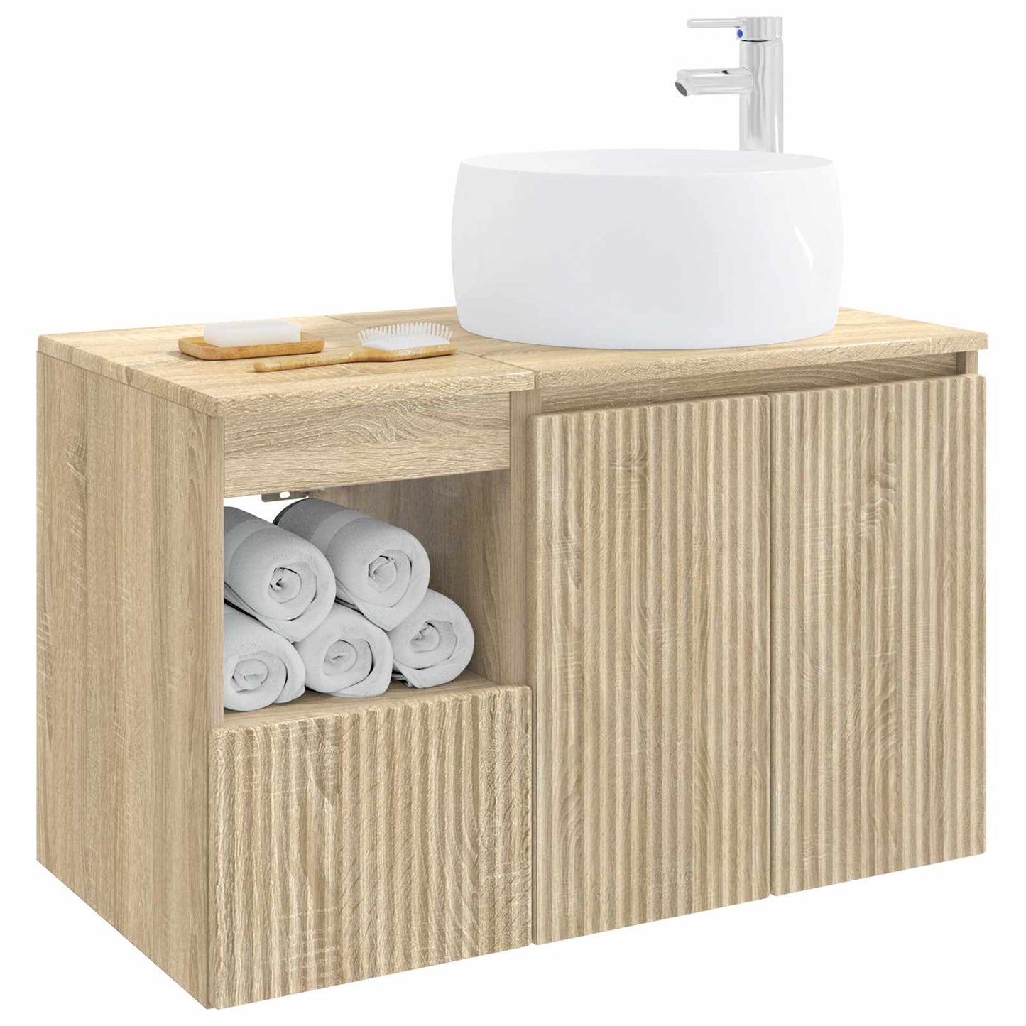 vidaXL Bathroom Furniture Set 2 pcs Sonoma Oak Engineered Wood