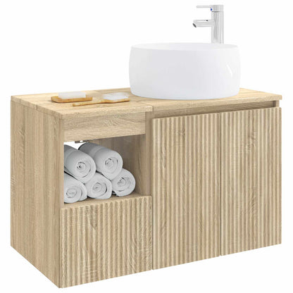 vidaXL Bathroom Furniture Set 2 pcs Sonoma Oak Engineered Wood