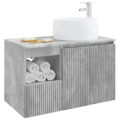 vidaXL Bathroom Furniture Set 2 pcs Concrete Grey Engineered Wood