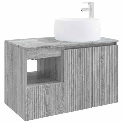 vidaXL Bathroom Furniture Set 2 pcs Grey Sonoma Engineered Wood