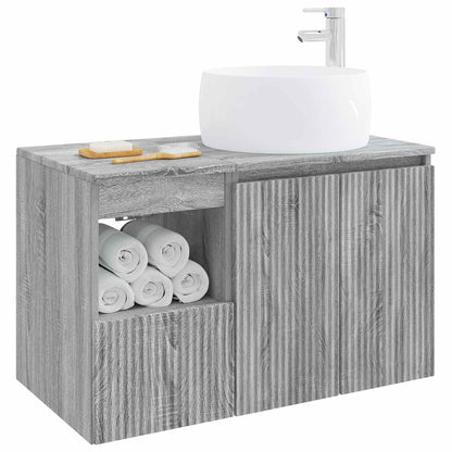 vidaXL Bathroom Furniture Set 2 pcs Grey Sonoma Engineered Wood