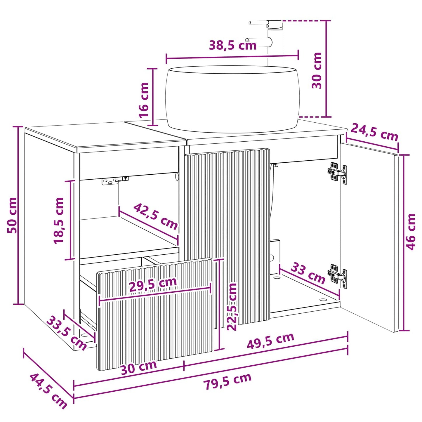 vidaXL Bathroom Furniture Set 2 pcs Grey Sonoma Engineered Wood