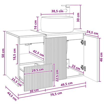 vidaXL Bathroom Furniture Set 2 pcs Grey Sonoma Engineered Wood