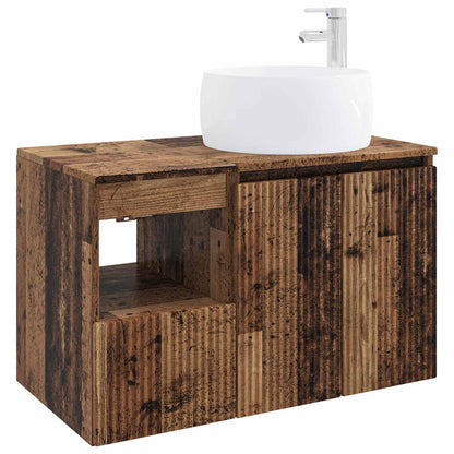 vidaXL Bathroom Furniture Set 2 pcs Old Wood Engineered Wood