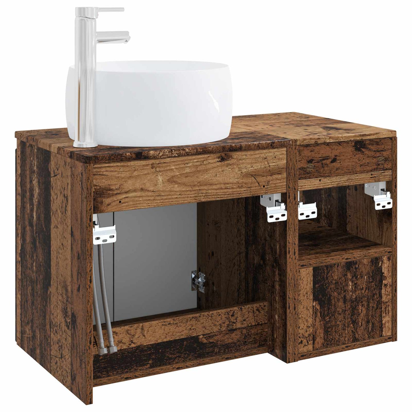 vidaXL Bathroom Furniture Set 2 pcs Old Wood Engineered Wood