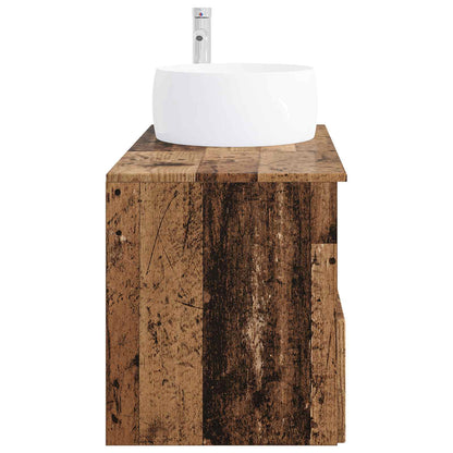 vidaXL Bathroom Furniture Set 2 pcs Old Wood Engineered Wood