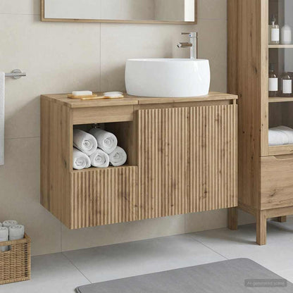 vidaXL Bathroom Furniture Set 2 pcs Artisan Oak Engineered Wood