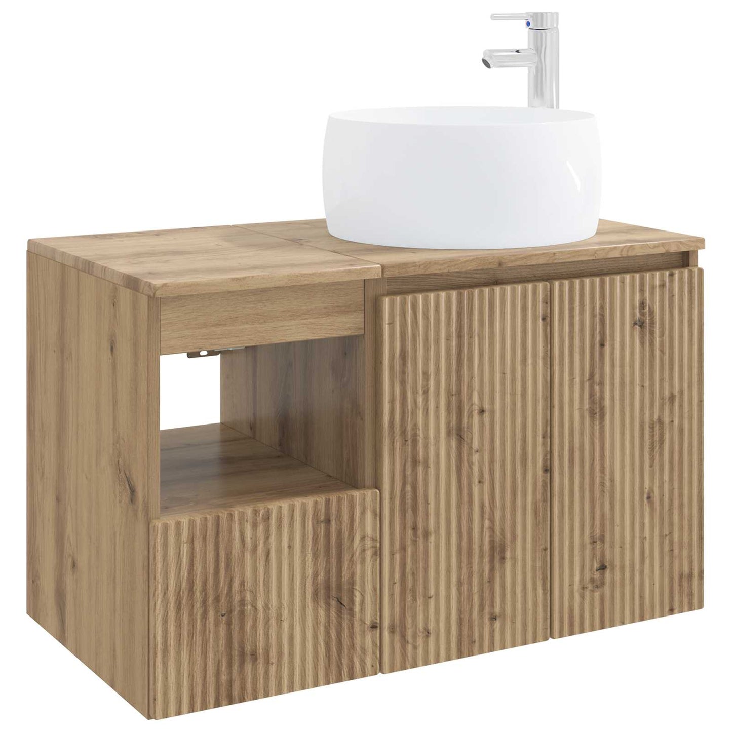 vidaXL Bathroom Furniture Set 2 pcs Artisan Oak Engineered Wood