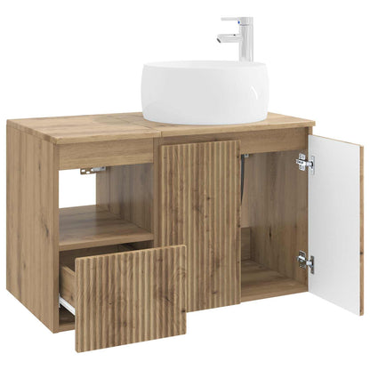 vidaXL Bathroom Furniture Set 2 pcs Artisan Oak Engineered Wood