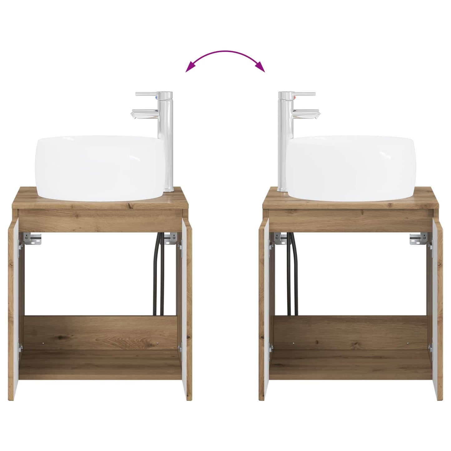 vidaXL Bathroom Furniture Set 2 pcs Artisan Oak Engineered Wood