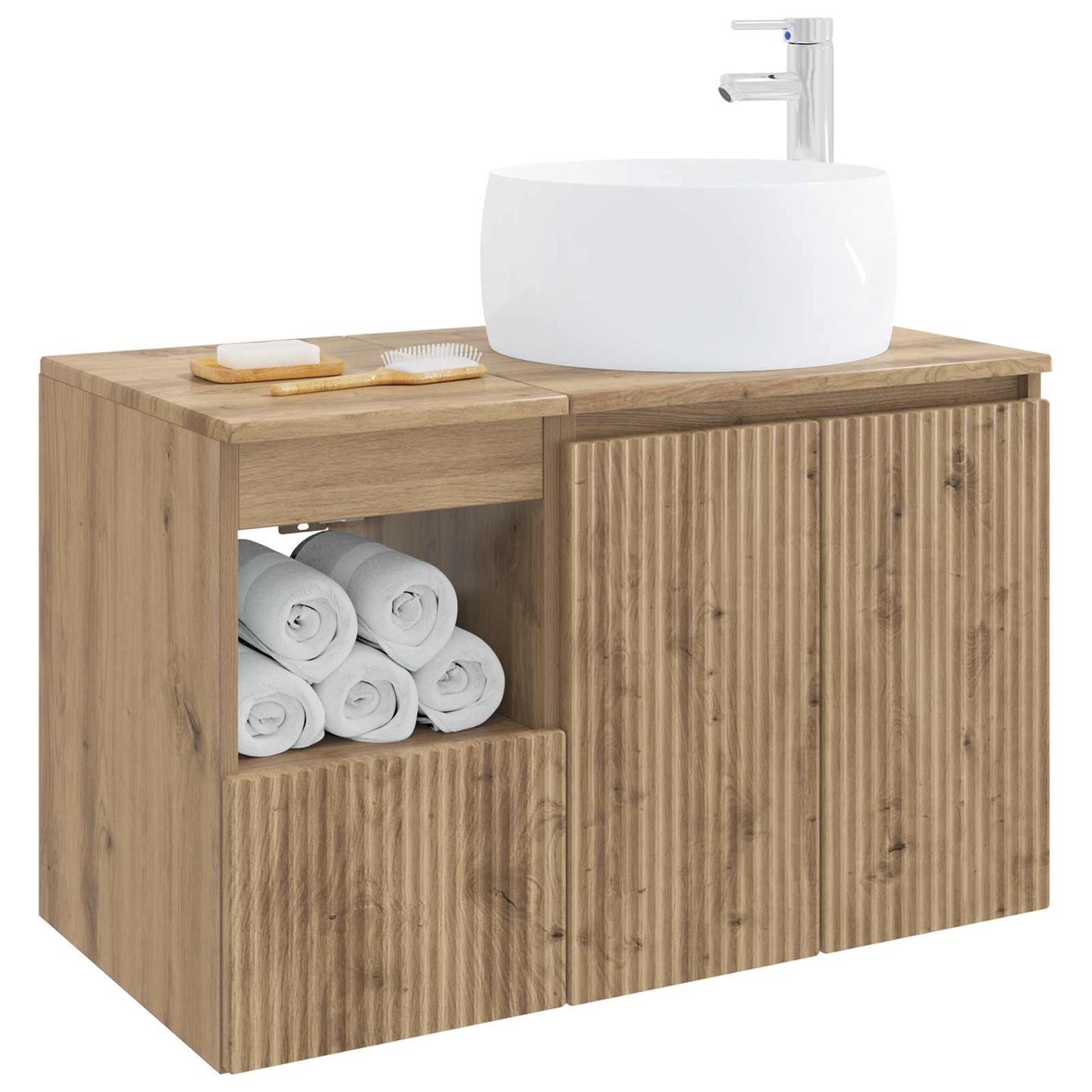 vidaXL Bathroom Furniture Set 2 pcs Artisan Oak Engineered Wood
