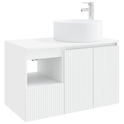 vidaXL Bathroom Furniture Set 2 pcs White Engineered Wood