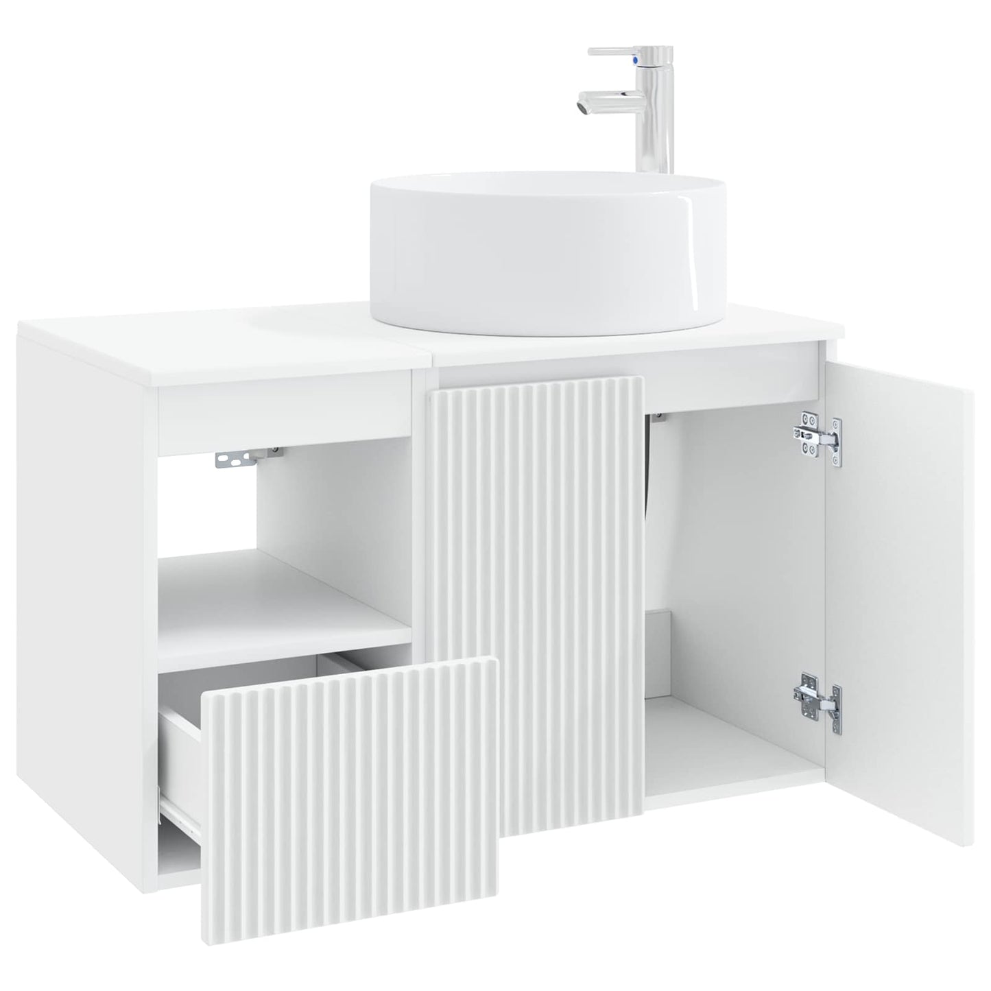 vidaXL Bathroom Furniture Set 2 pcs White Engineered Wood