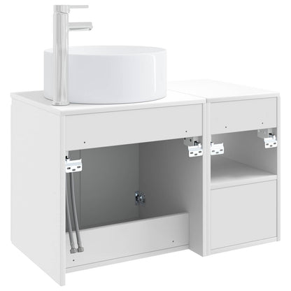 vidaXL Bathroom Furniture Set 2 pcs White Engineered Wood