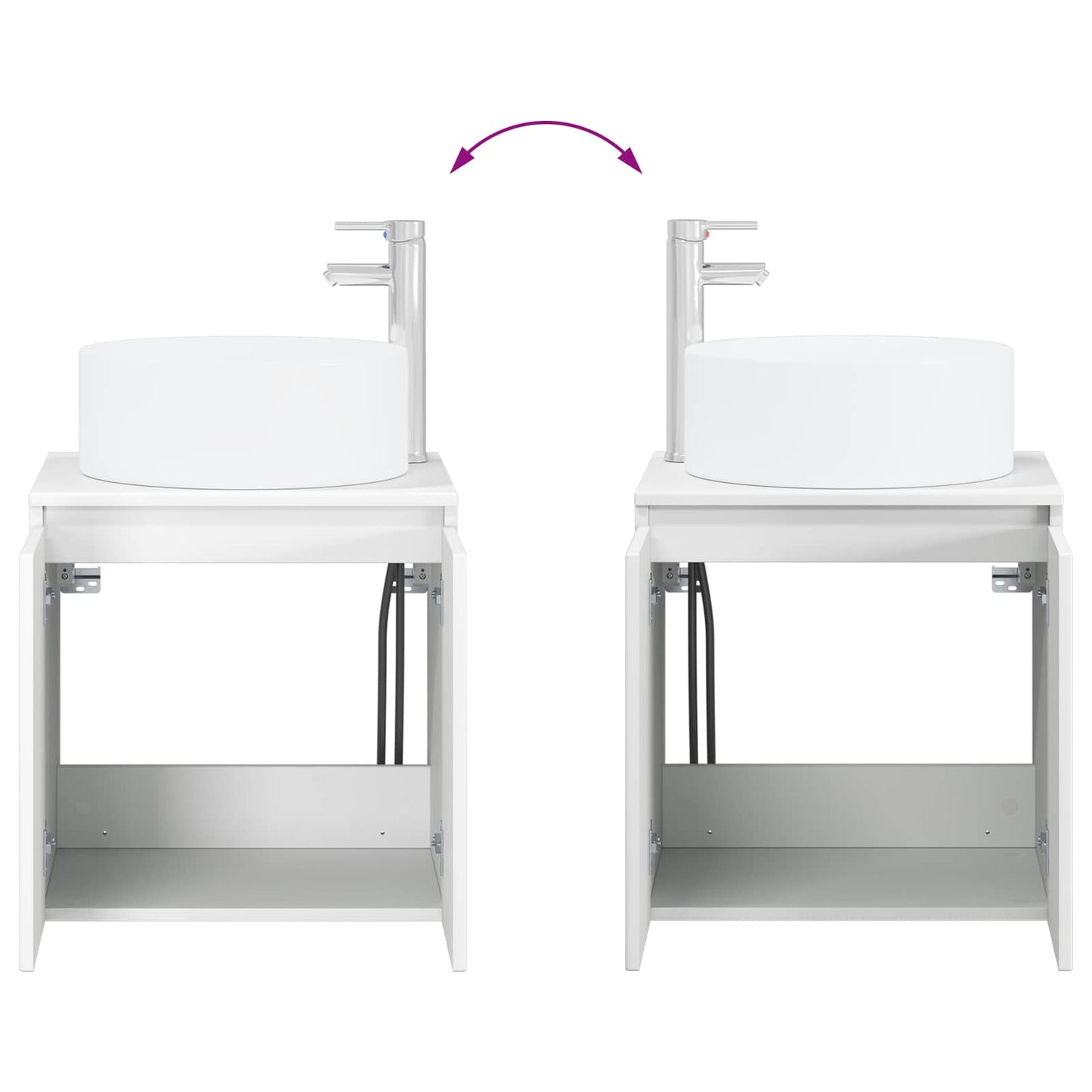 vidaXL Bathroom Furniture Set 2 pcs White Engineered Wood