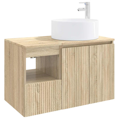 vidaXL Bathroom Furniture Set 2 pcs Sonoma Oak Engineered Wood