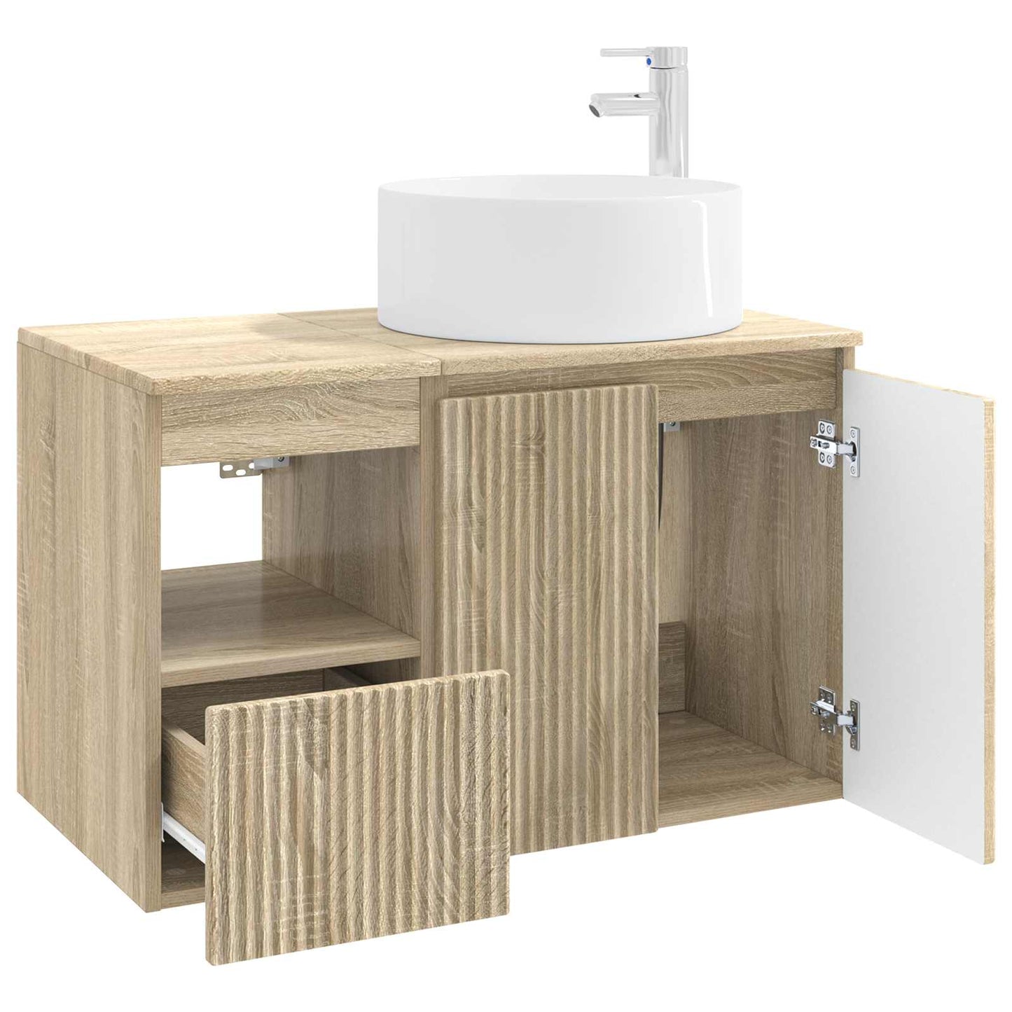 vidaXL Bathroom Furniture Set 2 pcs Sonoma Oak Engineered Wood