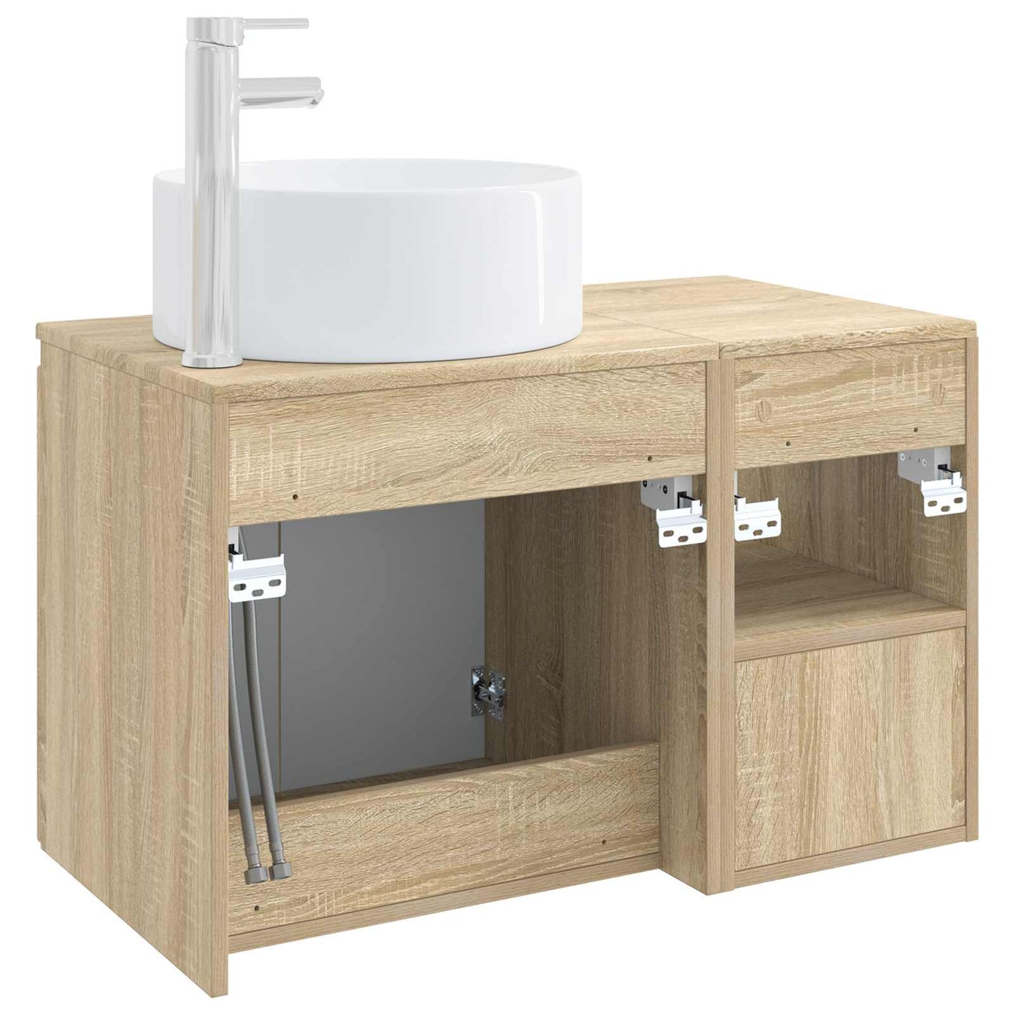 vidaXL Bathroom Furniture Set 2 pcs Sonoma Oak Engineered Wood
