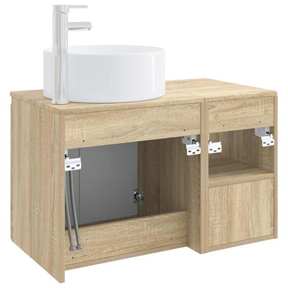 vidaXL Bathroom Furniture Set 2 pcs Sonoma Oak Engineered Wood