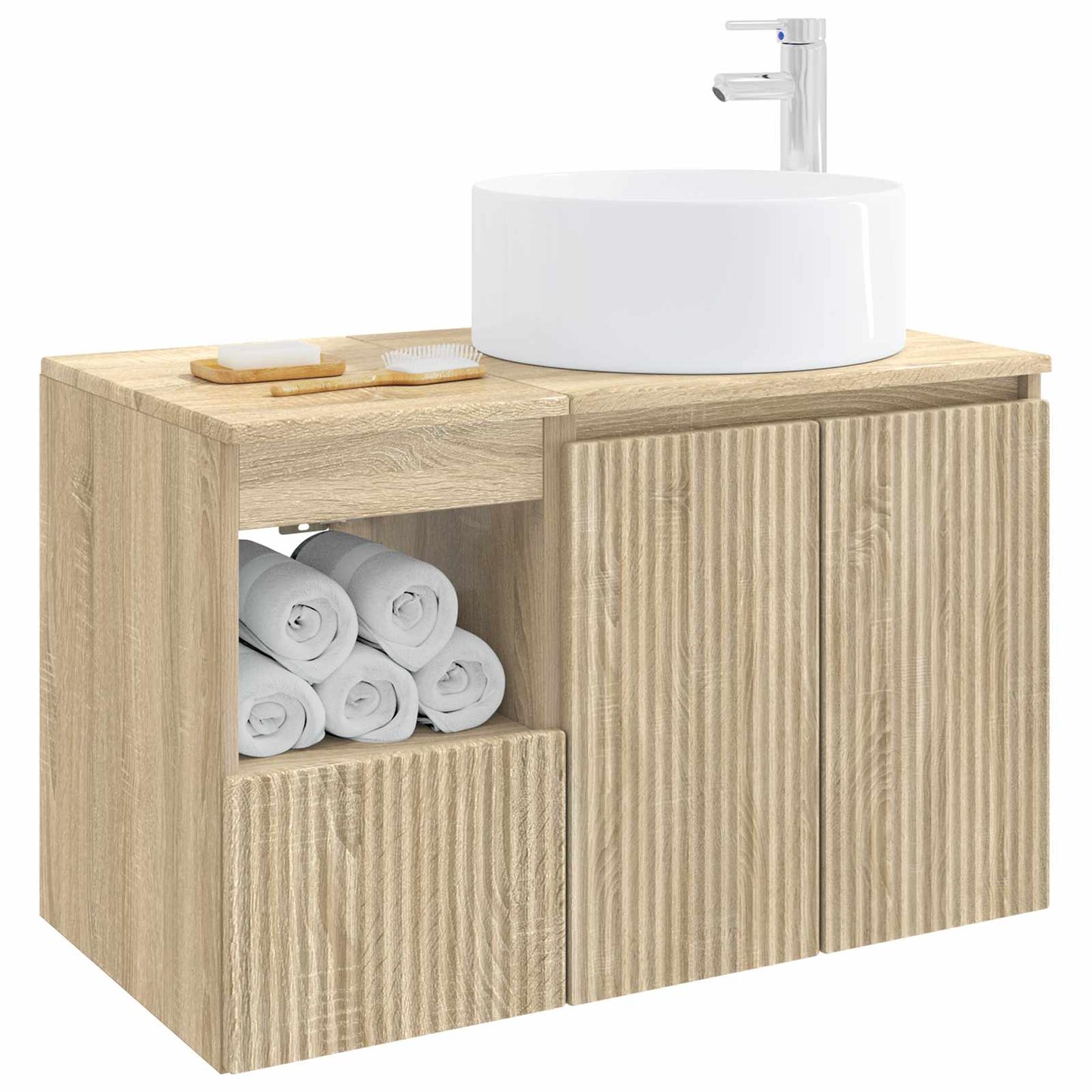 vidaXL Bathroom Furniture Set 2 pcs Sonoma Oak Engineered Wood