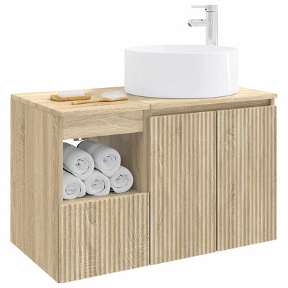 vidaXL Bathroom Furniture Set 2 pcs Sonoma Oak Engineered Wood