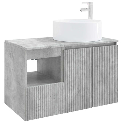 vidaXL Bathroom Furniture Set 2 pcs Concrete Grey Engineered Wood