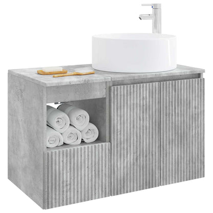 vidaXL Bathroom Furniture Set 2 pcs Concrete Grey Engineered Wood