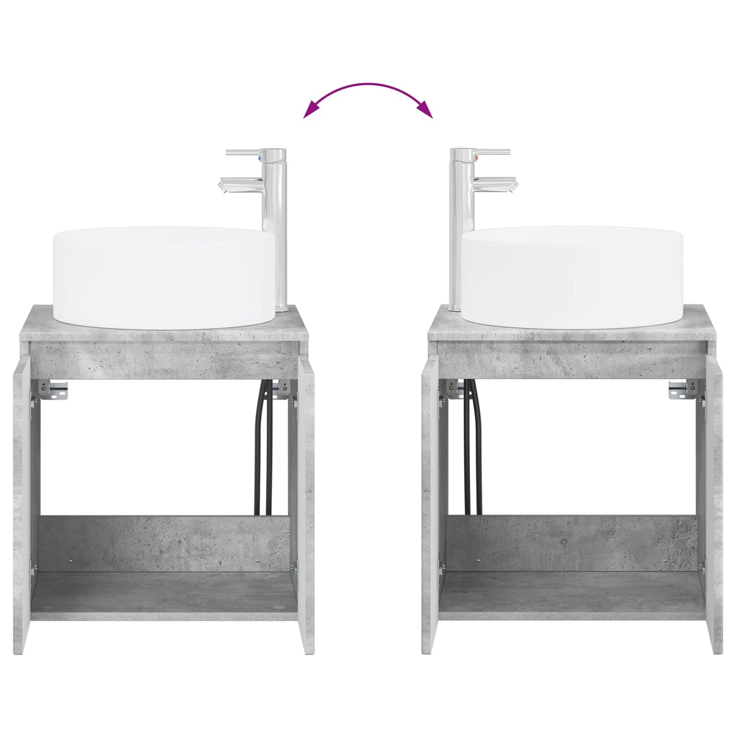 vidaXL Bathroom Furniture Set 2 pcs High Gloss White Engineered Wood
