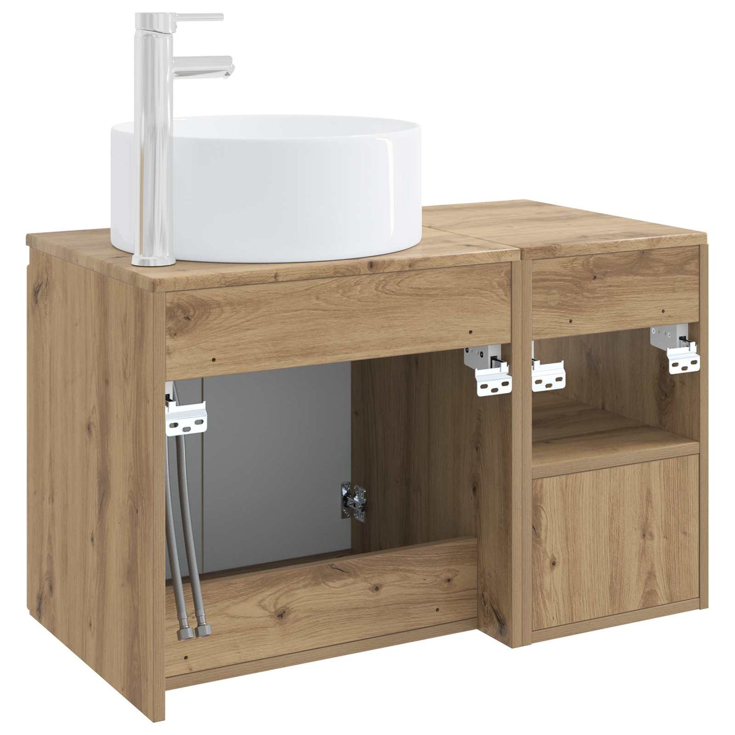 vidaXL Bathroom Furniture Set 2 pcs Artisan Oak Engineered Wood