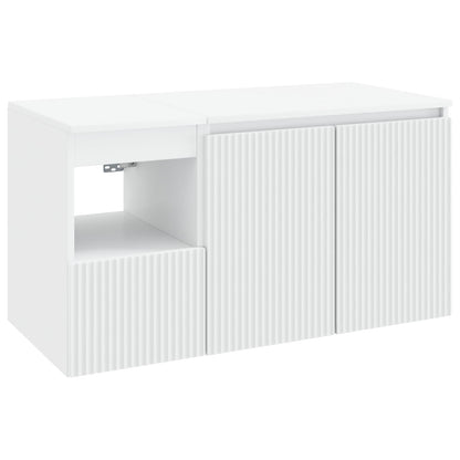 vidaXL Bathroom Furniture Set 2 pcs White Engineered Wood