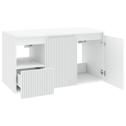 vidaXL Bathroom Furniture Set 2 pcs White Engineered Wood