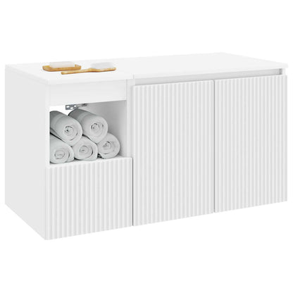 vidaXL Bathroom Furniture Set 2 pcs White Engineered Wood