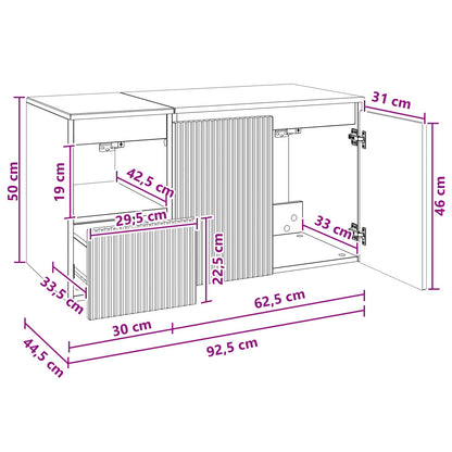 vidaXL Bathroom Furniture Set 2 pcs White Engineered Wood