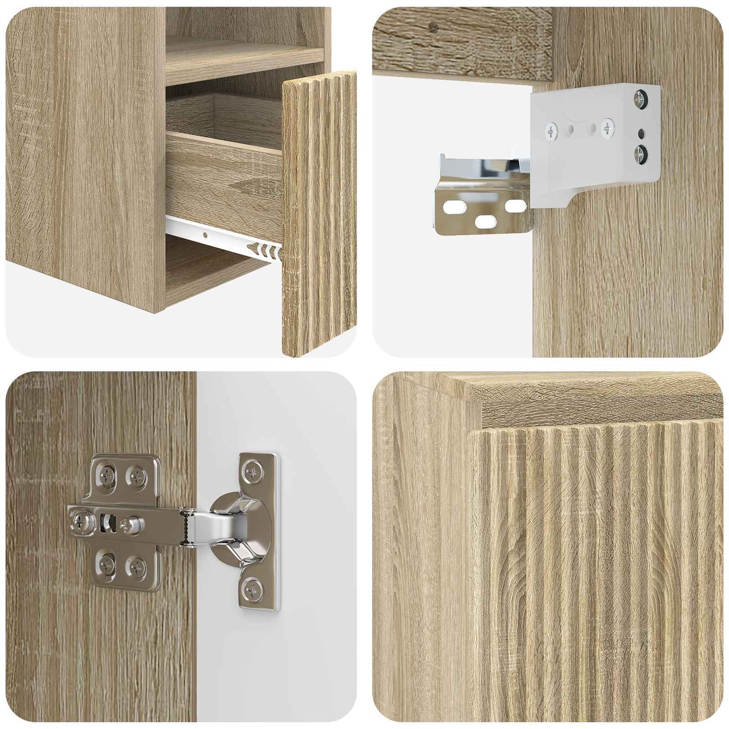 vidaXL Bathroom Furniture Set 2 pcs Sonoma Oak Engineered Wood