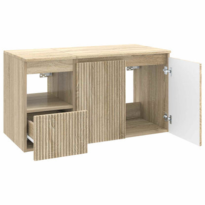 vidaXL Bathroom Furniture Set 2 pcs Sonoma Oak Engineered Wood