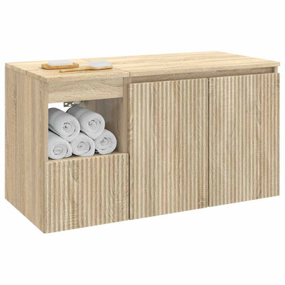 vidaXL Bathroom Furniture Set 2 pcs Sonoma Oak Engineered Wood