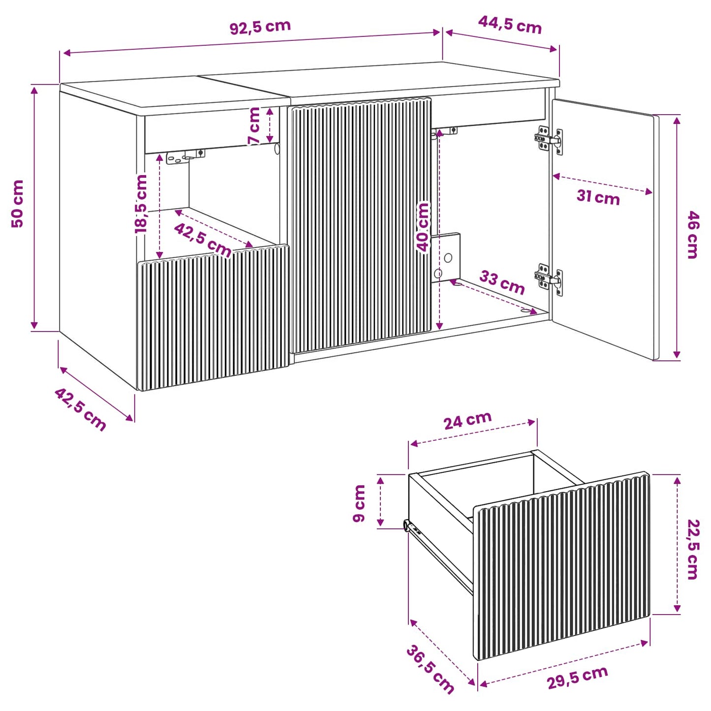 vidaXL Bathroom Furniture Set 2 pcs Sonoma Oak Engineered Wood