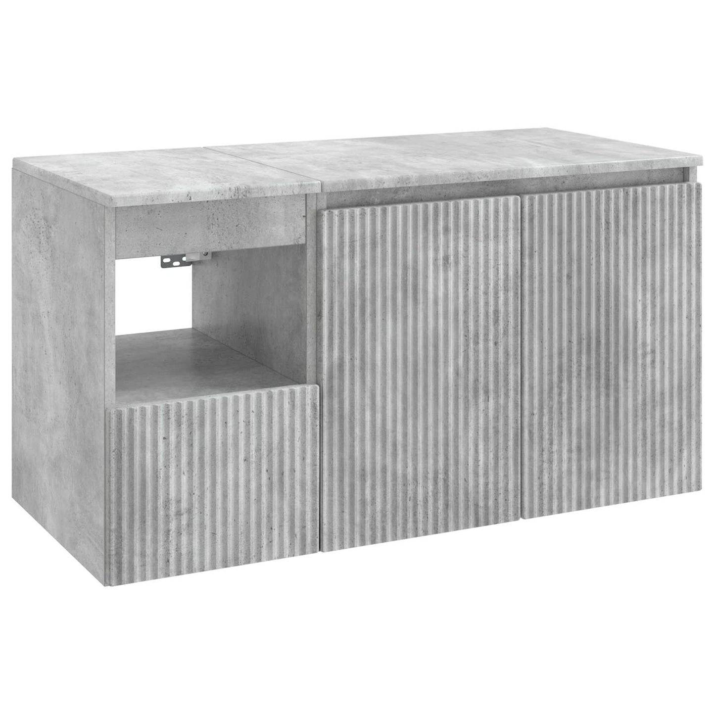 vidaXL Bathroom Furniture Set 2 pcs Concrete Grey Engineered Wood