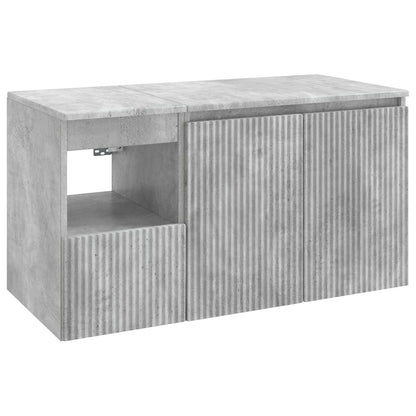 vidaXL Bathroom Furniture Set 2 pcs Concrete Grey Engineered Wood