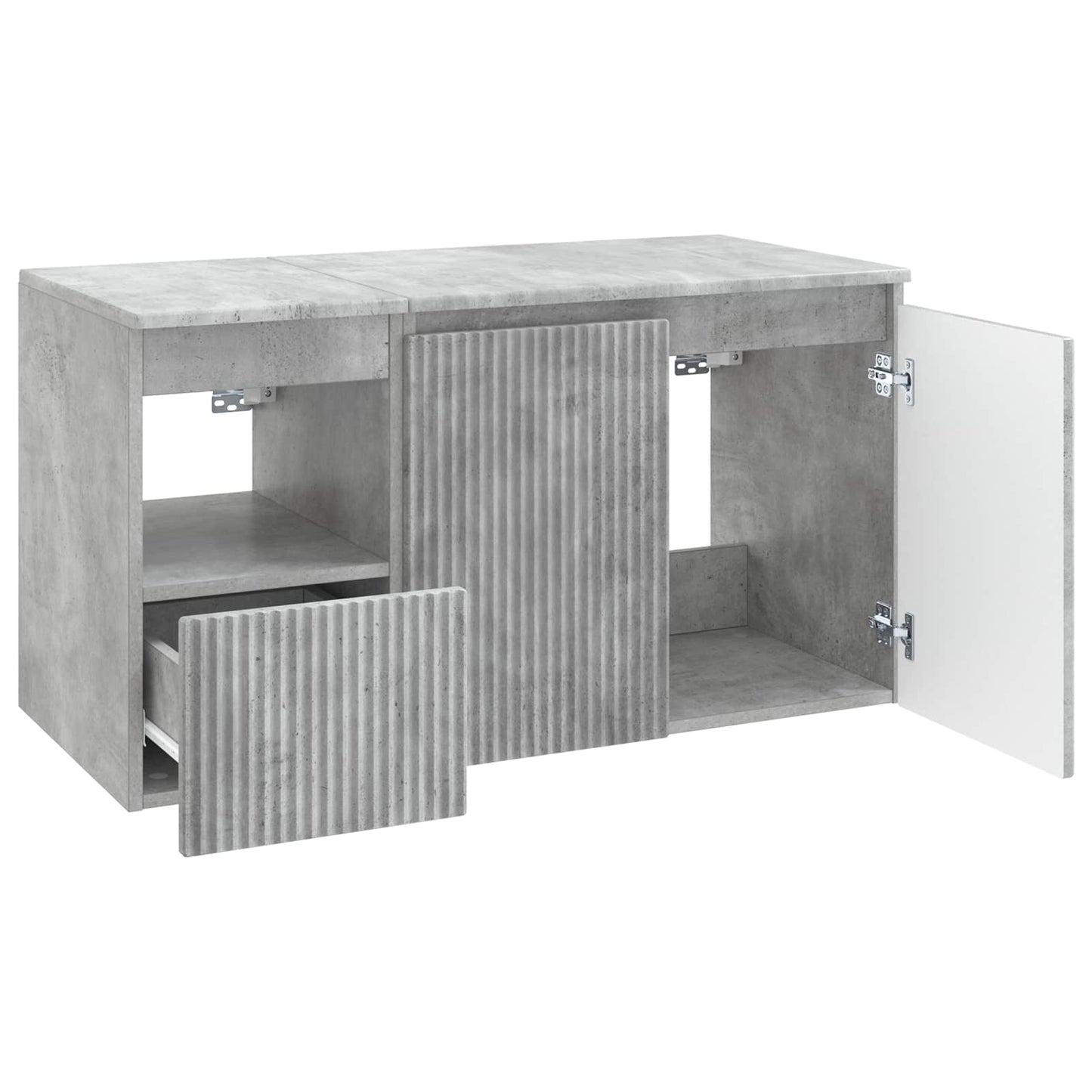 vidaXL Bathroom Furniture Set 2 pcs Concrete Grey Engineered Wood