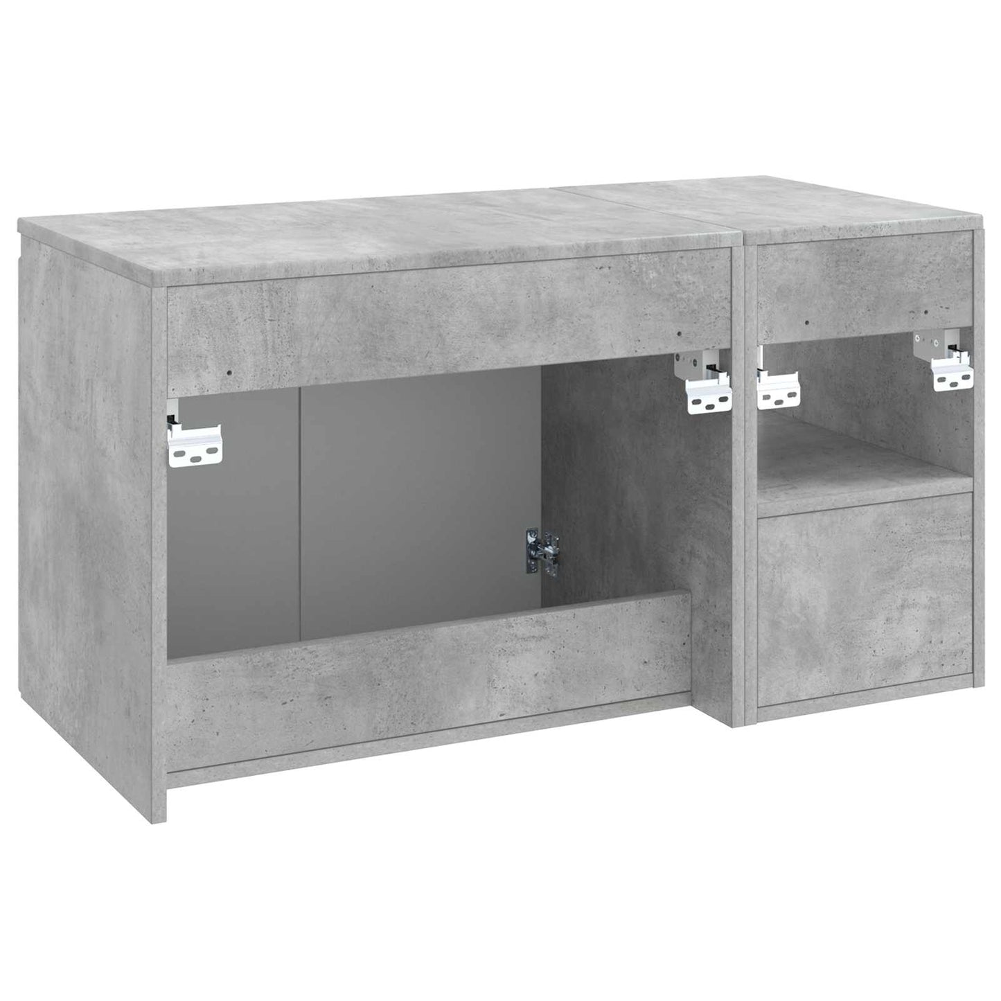 vidaXL Bathroom Furniture Set 2 pcs Concrete Grey Engineered Wood