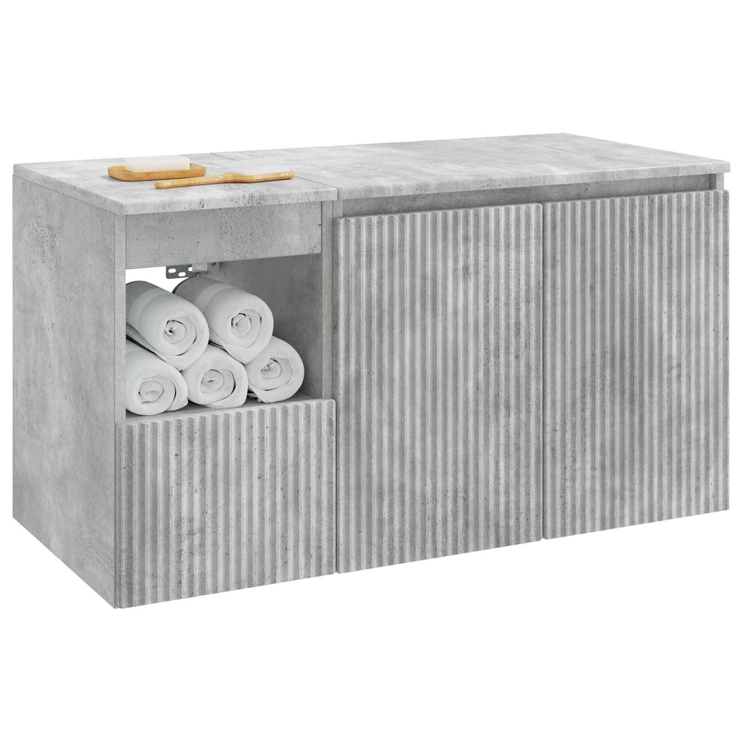 vidaXL Bathroom Furniture Set 2 pcs Concrete Grey Engineered Wood