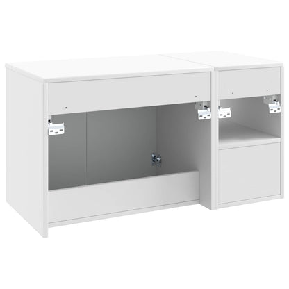vidaXL Bathroom Furniture Set 2 pcs High Gloss White Engineered Wood