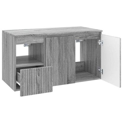 vidaXL Bathroom Furniture Set 2 pcs Grey Sonoma Engineered Wood